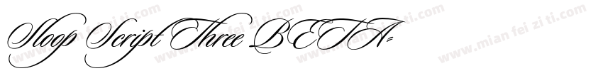 Sloop Script Three BETA字体转换